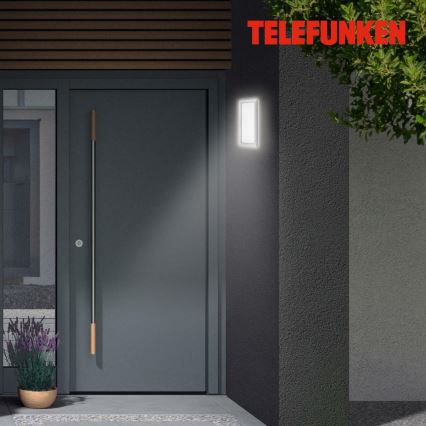 Telefunken 313604TF - LED Екстериорен аплик LED/16W/230V IP44 сребрист