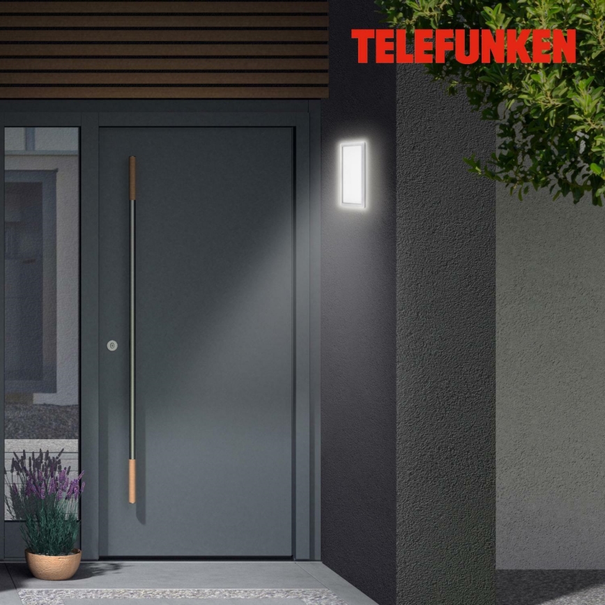 Telefunken 313604TF - LED Екстериорен аплик LED/16W/230V IP44 сребрист