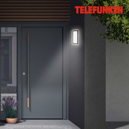 Telefunken 313605TF - LED Екстериорен аплик LED/16W/230V IP44 черен