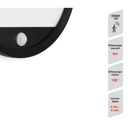 Telefunken 313705TF - LED Екстериорен аплик със сензор LED/15W/230V IP44