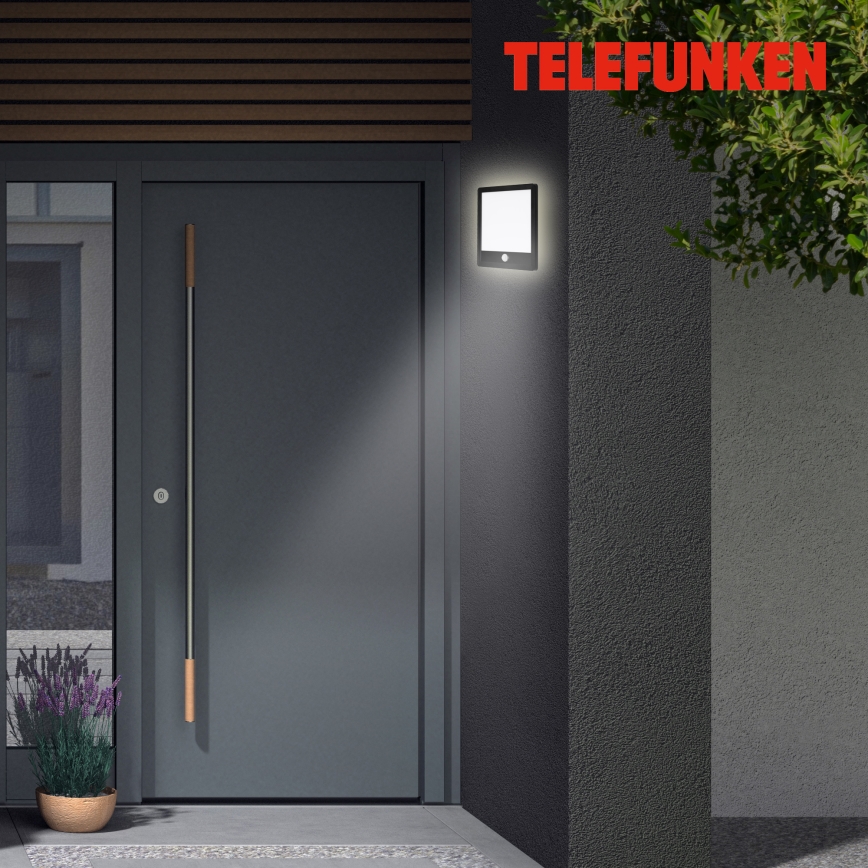 Telefunken 313805TF - LED Екстериорен аплик със сензор LED/15W/230V IP44