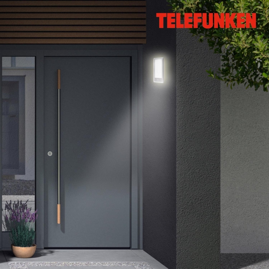 Telefunken 313904TF - LED Екстериорен аплик със сензор LED/16W/230V IP44
