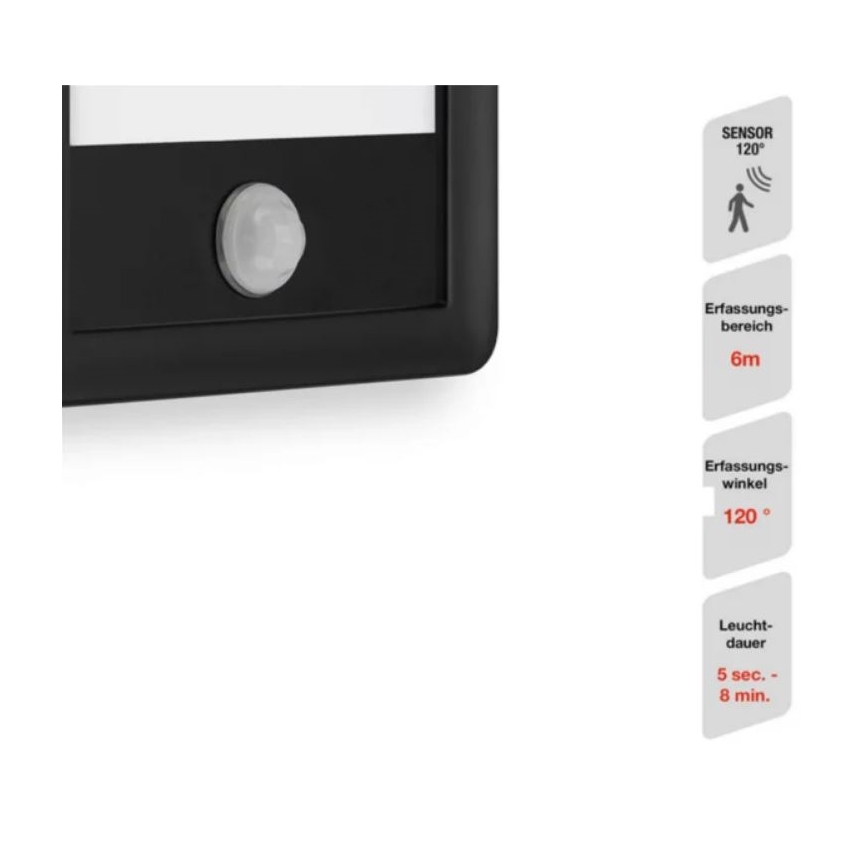 Telefunken 313905TF - LED Екстериорен аплик със сензор LED/16W/230V IP44