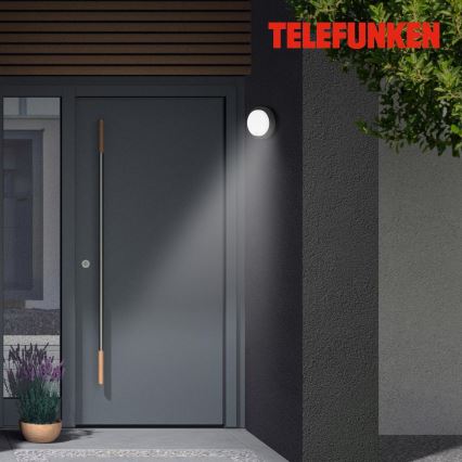 Telefunken 315305TF - LED Екстериорен аплик със сензор LED/12W/230V IP44 черен