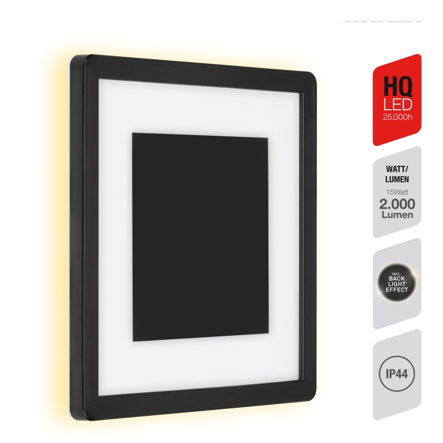 Telefunken 315905TF - LED външно стенно осветително тяло LED/15W/230V IP44 4000K черно