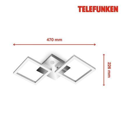 Telefunken 318508TF - LED Плафон със сензор FRAME LED/12W/230V 3000K матов хром