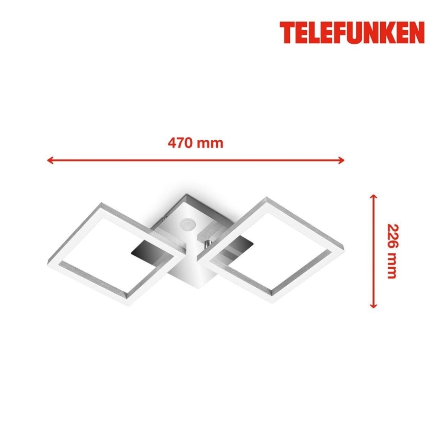 Telefunken 318508TF - LED Плафон със сензор FRAME LED/12W/230V 3000K матов хром