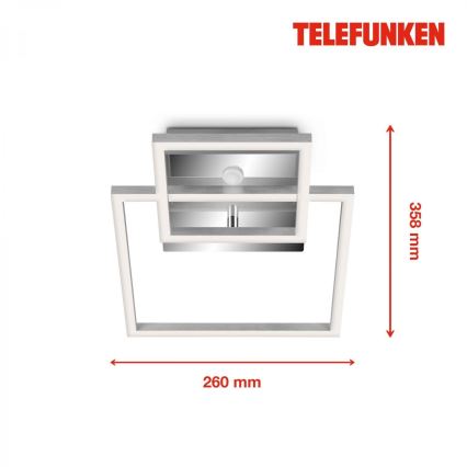 Telefunken 318608TF - LED Плафон със сензор FRAME LED/17W/230V 3000K матов хром