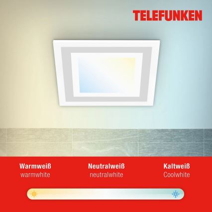 Telefunken 318706TF - Димируем LED RGBW панел LED/18W/230V 3000-6500K + дистанционно управление