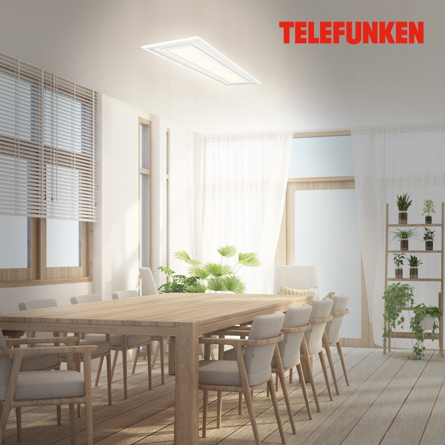 Telefunken 318906TF - LED RGBW димируемо таванно осветително тяло LED/24W/230V 3000-6500K 25x100 cm + дистанционно управление