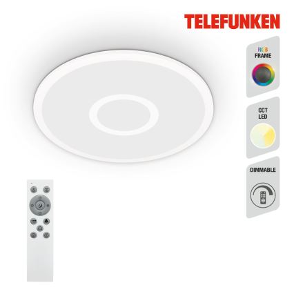 Telefunken 319306TF - LED RGBW Димируема лампа LED/22W/230V 2700-6500K + дистанционно управление