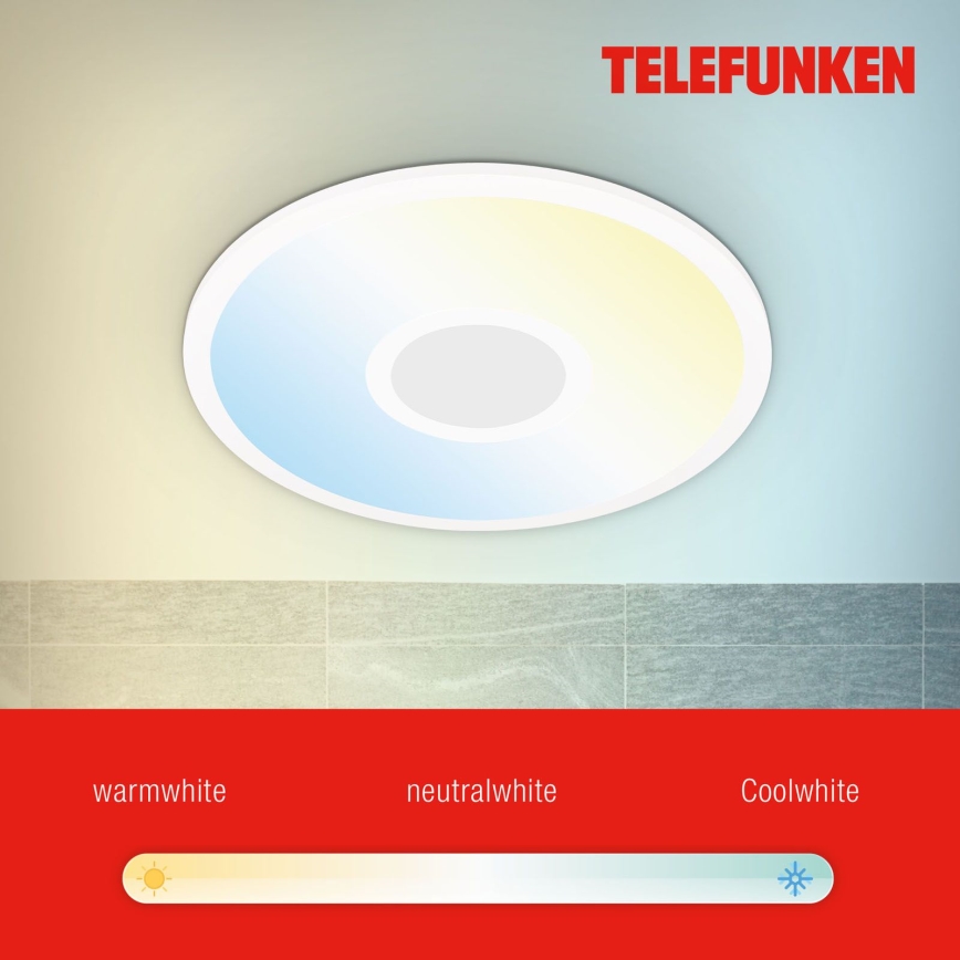 Telefunken 319306TF - LED RGBW Димируема лампа LED/22W/230V 2700-6500K + дистанционно управление
