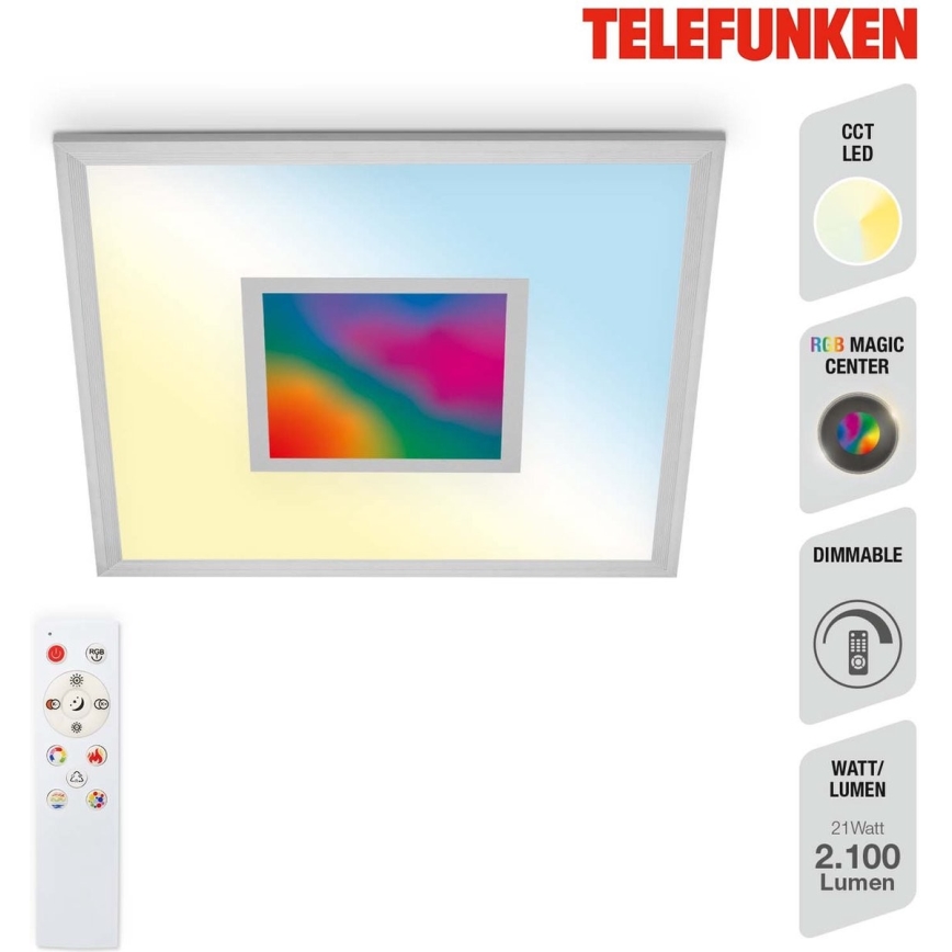 Telefunken 319704TF - LED RGB Димируем плафон LED/24W/230V 3000-6500K + дистанционно управление