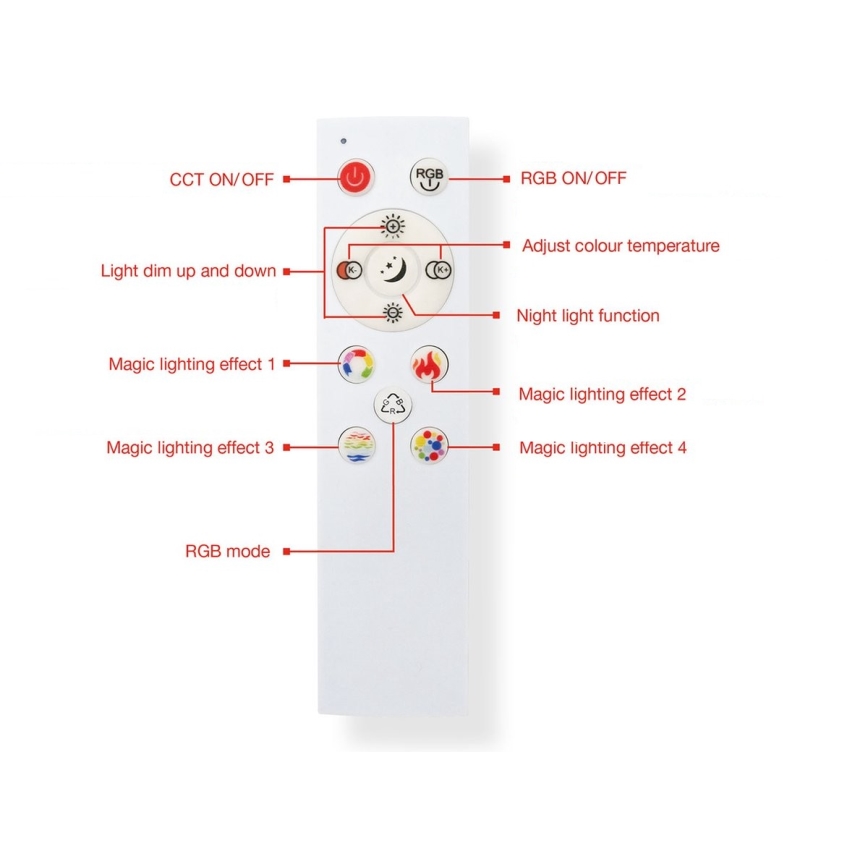 Telefunken 319704TF - LED RGB Димируем плафон LED/24W/230V 3000-6500K + дистанционно управление