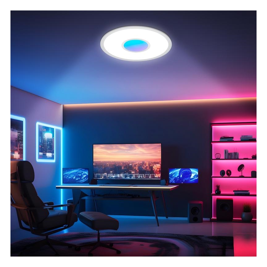 Telefunken 320104TF - LED RGBW димируемо плафонно осветително тяло LED/21W/230V 3000-6500K Ø 45 см + дистанционно управление