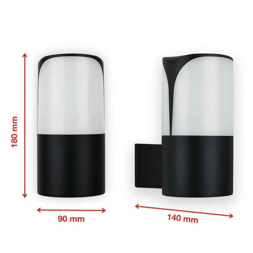 Telefunken 320305TF - Екстериорен аплик 1xE27/12W/230V IP44 черен