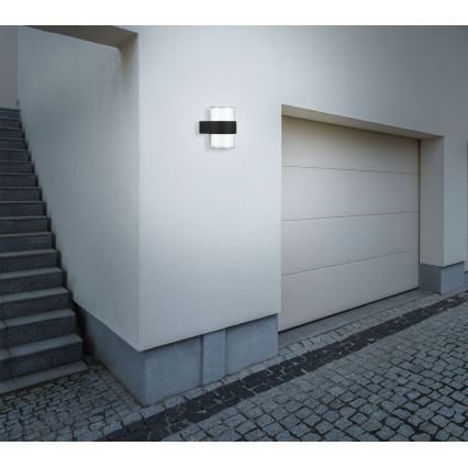 Telefunken 320405TF - LED външно стеннo осветително тяло 2xLED/8W/230V IP44 черно