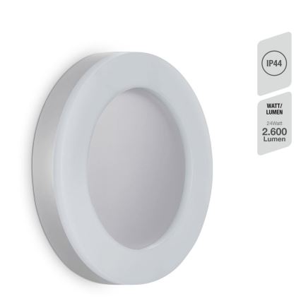 Telefunken 320904TF - LED Екстериорен аплик LED/24W/230V IP44 бял