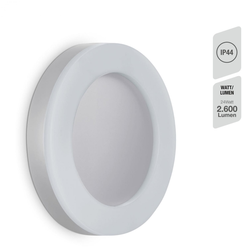 Telefunken 320904TF - LED Екстериорен аплик LED/24W/230V IP44 бял