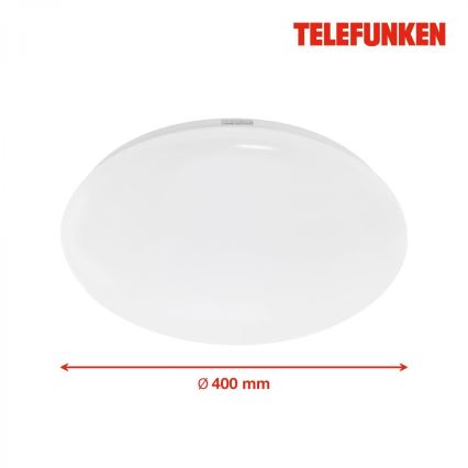 Telefunken 601306TF - LED Плафон за баня със сензор LED/20W/230V IP44 Ø 40 см