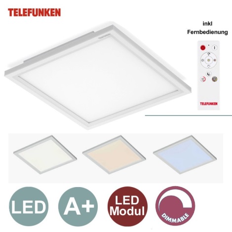 Telefunken - LED Димируем Панел 1xLED/18W/230V + дистанционно управление