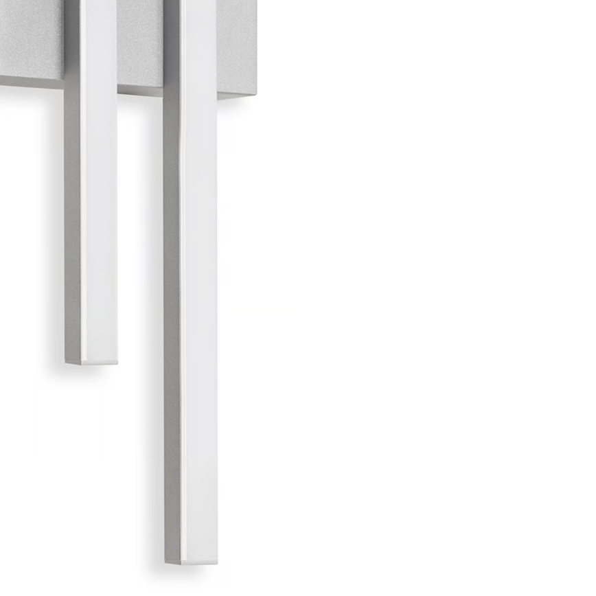 Telefunken - LED външна стенна лампа 2xLED/4W/230V 4000K IP44 сребриста