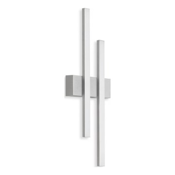 Telefunken - LED външно стенно осветително тяло 2xLED/4W/230V IP44 в сребрист цвят