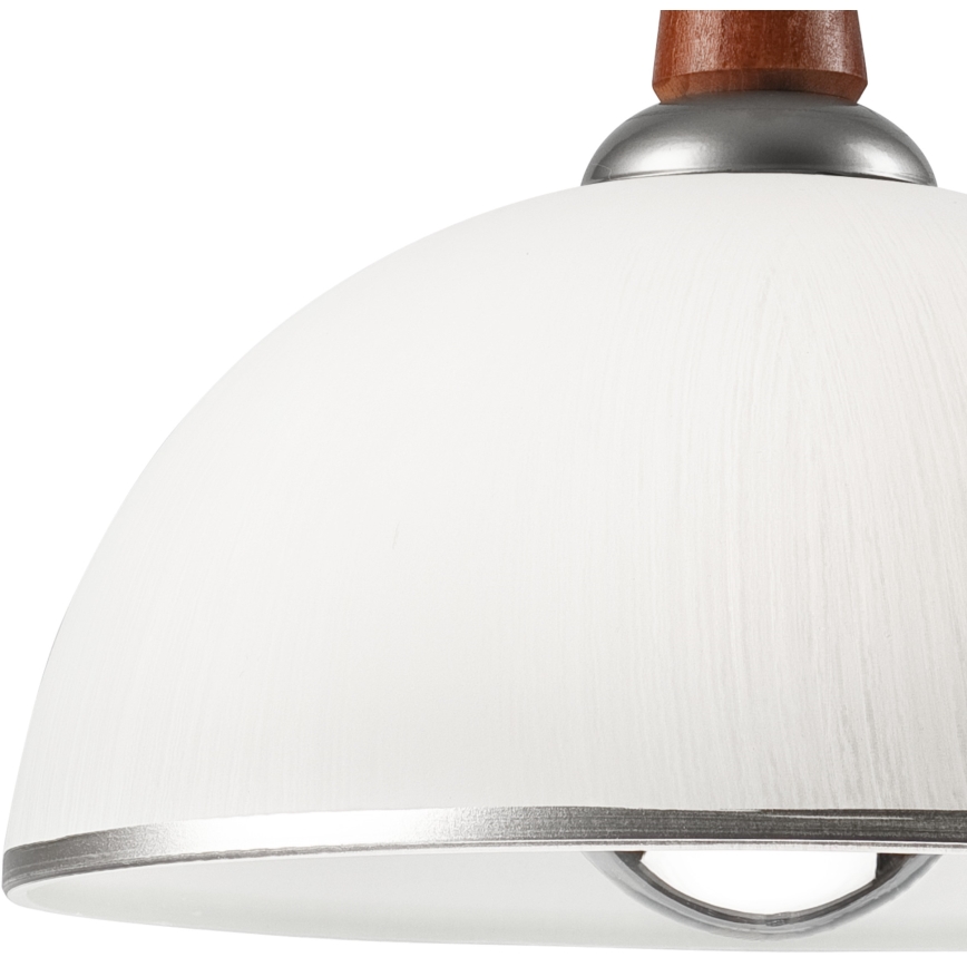 Телескопичен полилей CHIARA 1xE27/60W/230V сребрист/кафяв/бук