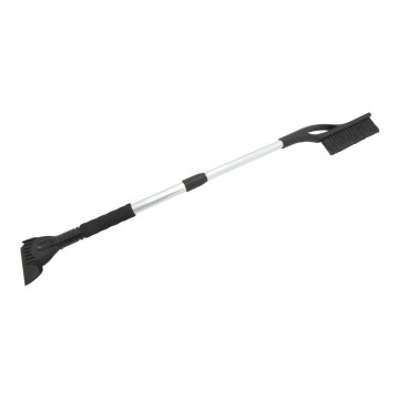 Телескопична стъргалка за кола с метла 100 см черна/сребриста