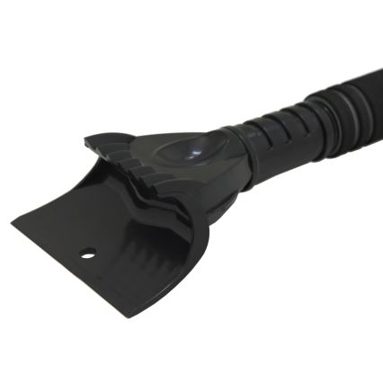 Телескопична стъргалка за кола с метла 100 см черна/сребриста