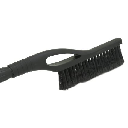 Телескопична стъргалка за кола с метла 100 см черна/сребриста