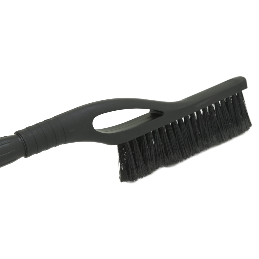 Телескопична стъргалка за кола с метла 100 см черна/сребриста