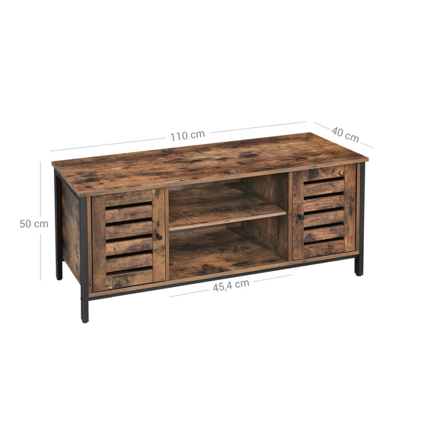 Телевизионен шкаф VOLTAR кафяв/черен