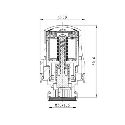 Термостатична глава M30x1,5