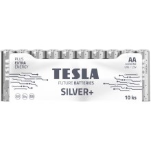 Tesla Batteries - 10 бр. Алкална батерия AA SILVER+ 1,5V