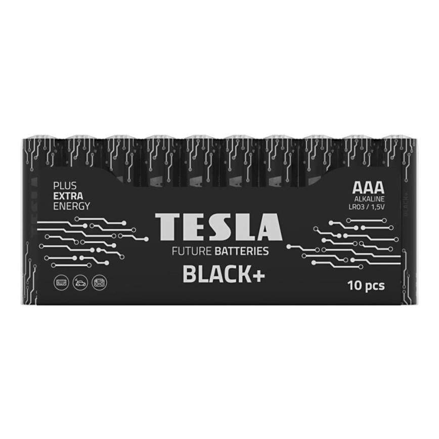 Tesla Batteries - 10 бр. Алкална батерия AAA BLACK+ 1,5V 1200 mAh