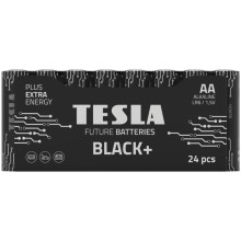 Tesla Batteries - 24 бр. Алкална батерия AA BLACK+ 1,5V