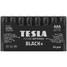 Tesla Batteries - 24 бр. Алкална батерия AAA BLACK+ 1,5V