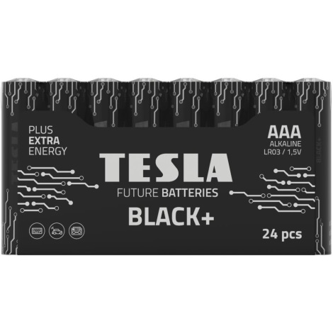 Tesla Batteries - 24 бр. Алкална батерия AAA BLACK+ 1,5V