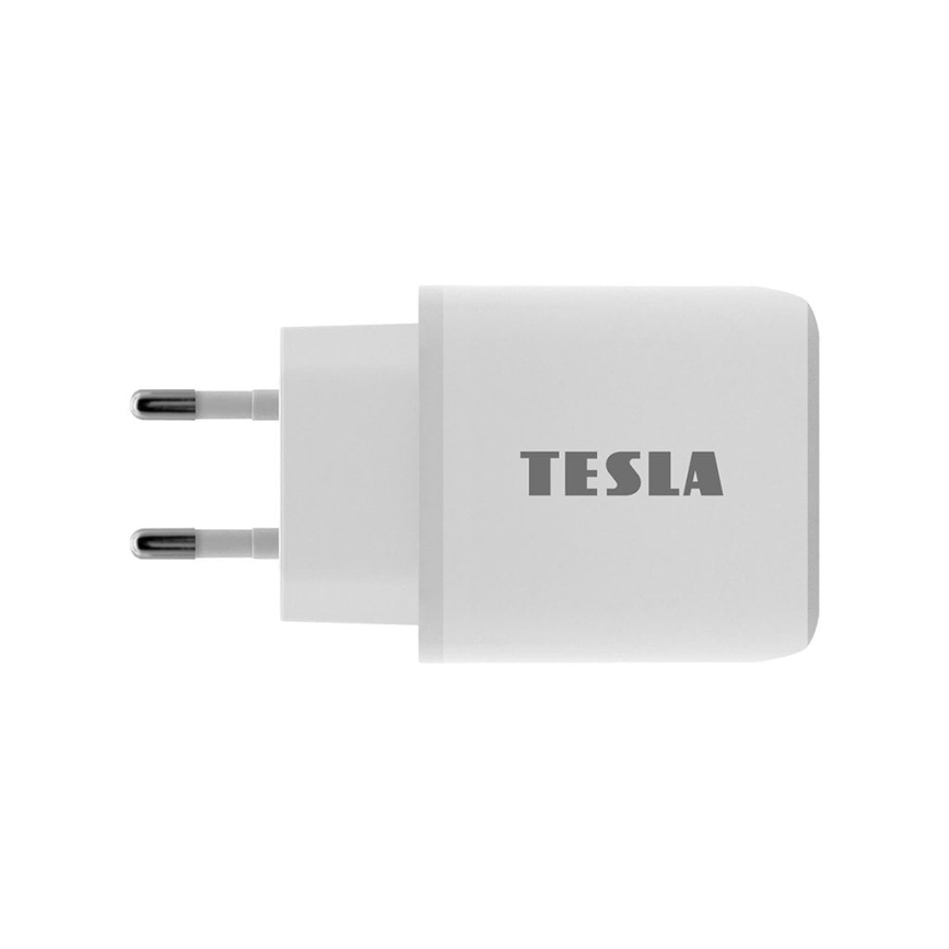 TESLA Electronics - Адаптер за бързо зареждане Power Delivery 25W бял