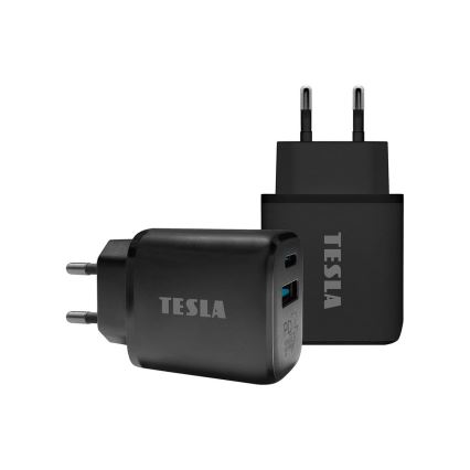 TESLA Electronics - Адаптер за бързо зареждане Power Delivery 25W черен