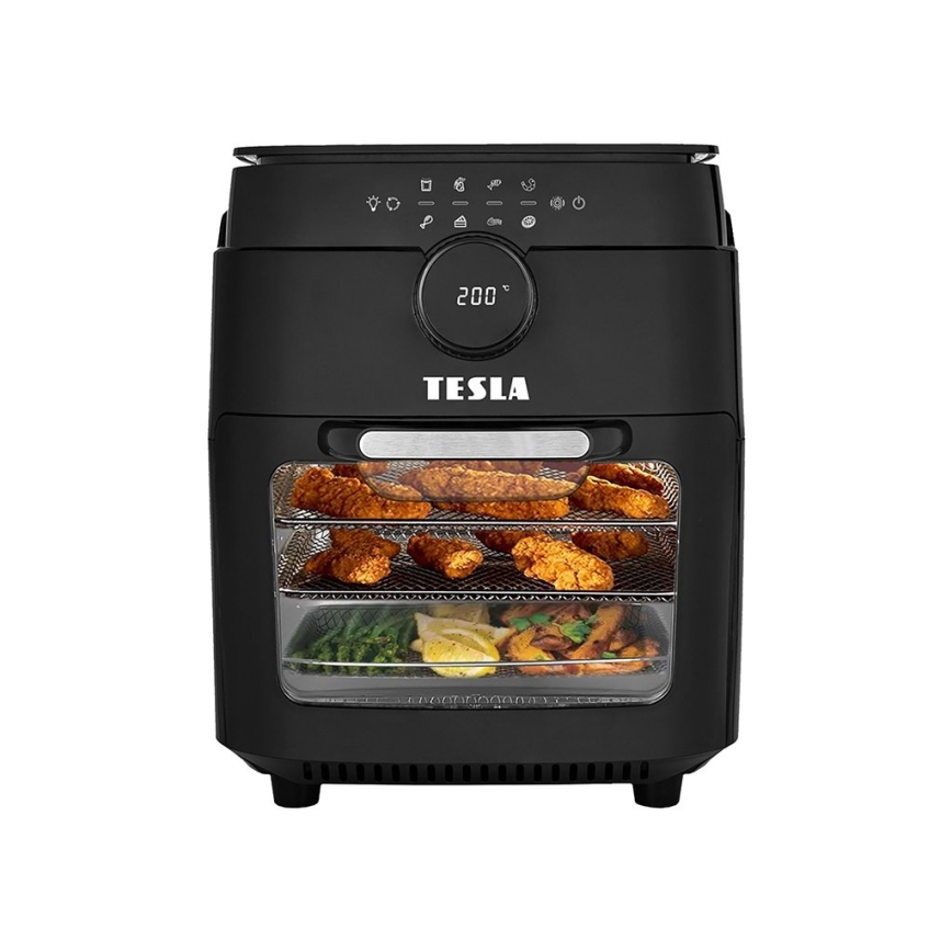 TESLA Electronics AirCook & Grill - Мултифункционален дигитален смарт фритюрник с горещ въздух 12 l 1800W/230V