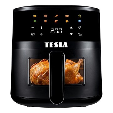 TESLA Electronics AirCook - Фритюрница с горещ въздух 4,4 л 1450 W/230 V черна