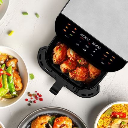 TESLA Electronics AirCook - Интелигентен многофункционален дигитален фритюрник с горещ въздух 9 l 1700W/230V Wi-Fi