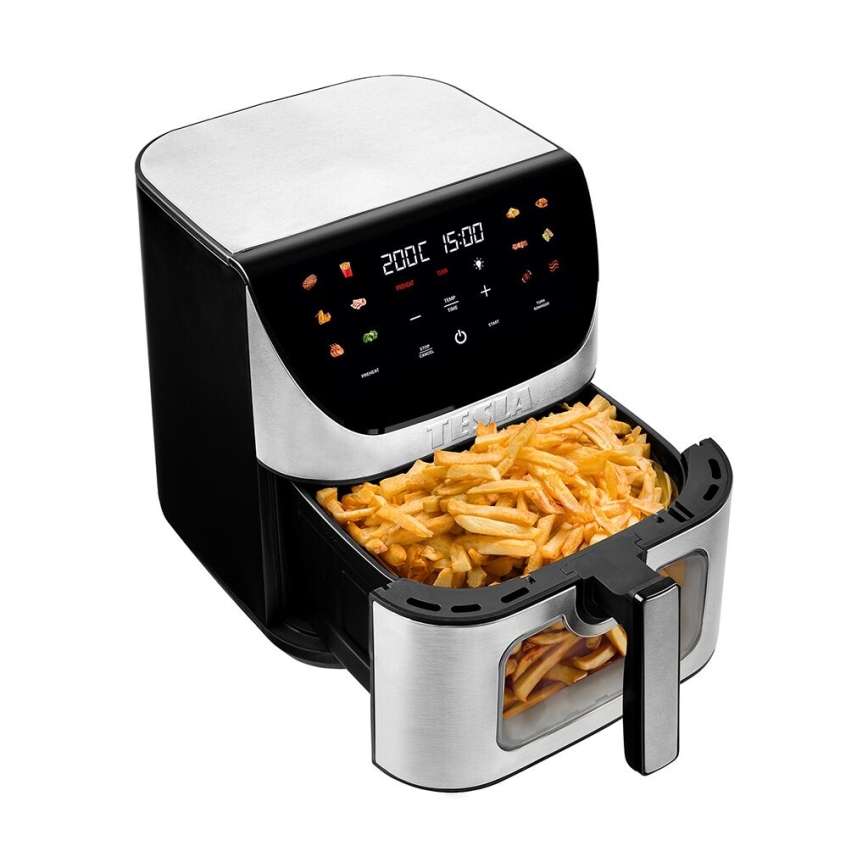 TESLA Electronics AirCook - Интелигентен многофункционален дигитален фритюрник с горещ въздух 9 l 1700W/230V Wi-Fi