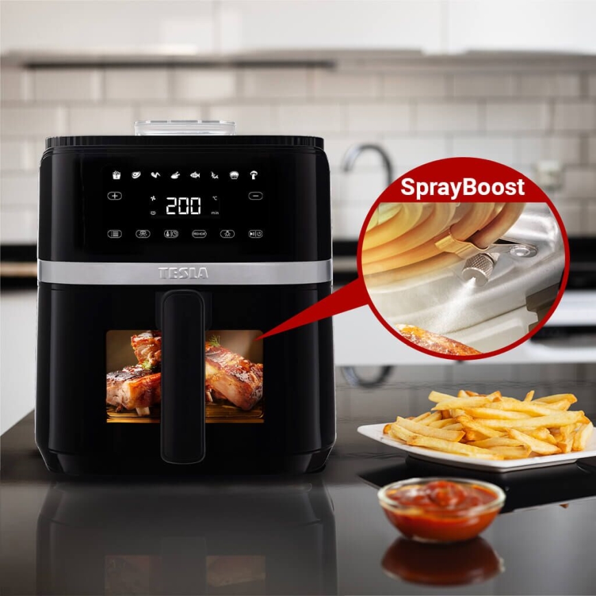 TESLA Electronics AirCook - Многофункционален дигитален фритюрник с горещ въздух 5 l 1500W/230V