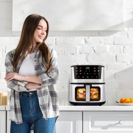TESLA Electronics AirCook - Многофункционален дигитален фритюрник с горещ въздух 7 l 1600W/230V