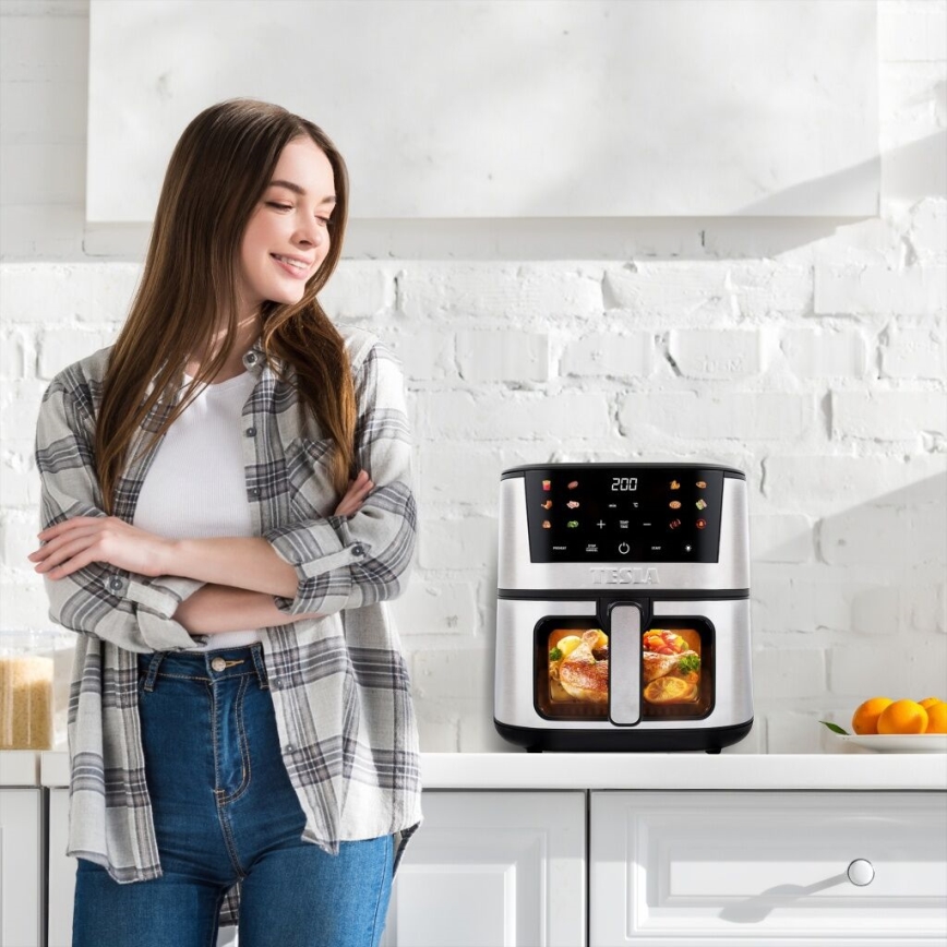 TESLA Electronics AirCook - Многофункционален дигитален фритюрник с горещ въздух 7 l 1600W/230V
