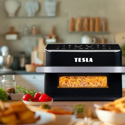TESLA Electronics AirCook - Многофункционален двоен дигитален фритюрник с горещ въздух 10 l 2400W/230V