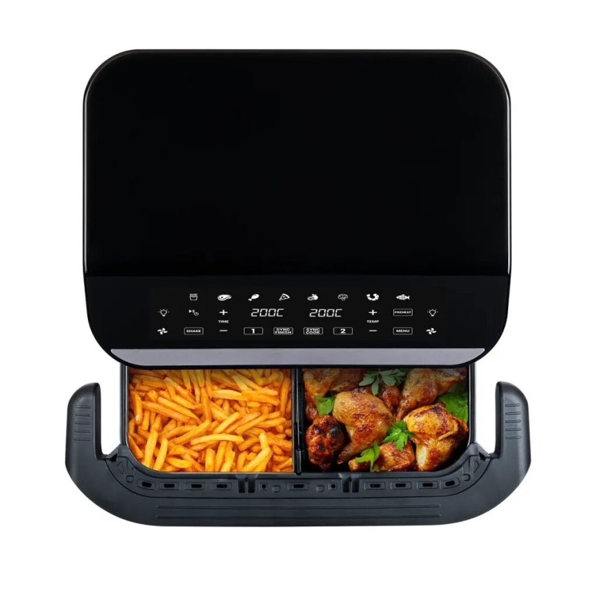 TESLA Electronics AirCook - Многофункционален двоен дигитален фритюрник с горещ въздух 10 l 2400W/230V